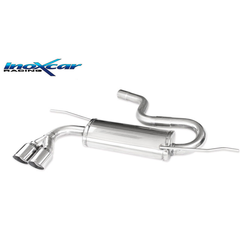 InoXcar, escape deportivo, para Seat Leon 1P 2.0 TDi (140HP) 2005- 2x80 Racing