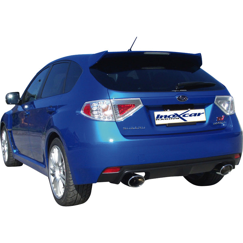 InoXcar, Dobbelt sportsudstødning, passer til Subaru Impreza 2.5 WRX STi (300HP) 2008- Left/Right 150x105mm