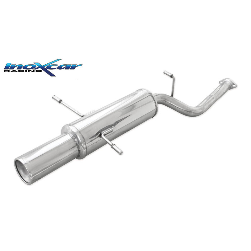 InoXcar, scarico sportivo, adatto a Subaru Forester 2.0 16v LX 125hp 1998- 1x102mm
