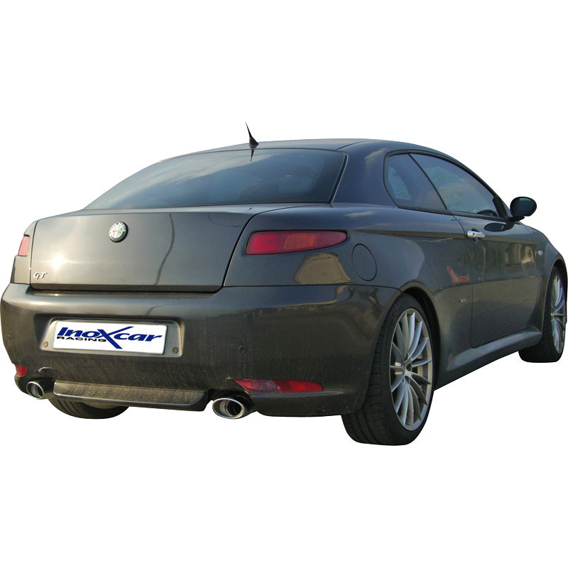 InoXcar, Escape deportiva doble, compatible con Alfa Romeo GT 1.9 MJET 2004- Izquierda/Derecha 120x80mm