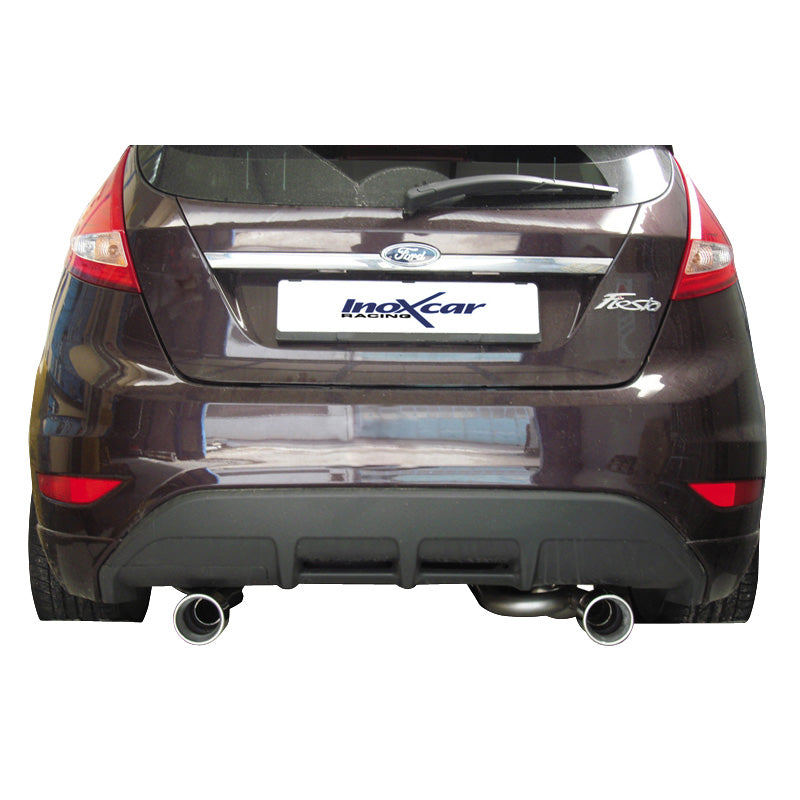 InoXcar, Doppio scarico sportivo, compatibile con Ford Fiesta VII 1.6 (120HP) 9/2008- 102mm