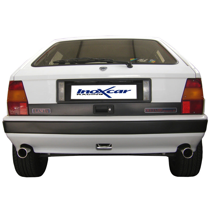 InoXcar, podwójny sportowy wydech, pasuje do Lancia Delta (831) 2.0 Turbo Int. 8v/16v 1989- lewa/prawa 80mm