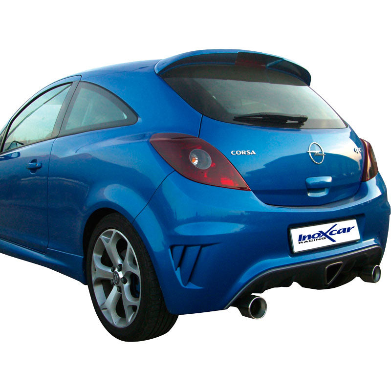 InoXcar, Double sports exhaust, fits Opel Corsa D 1.6 OPC (192HP) 2006- Left/Right 102mm Racing