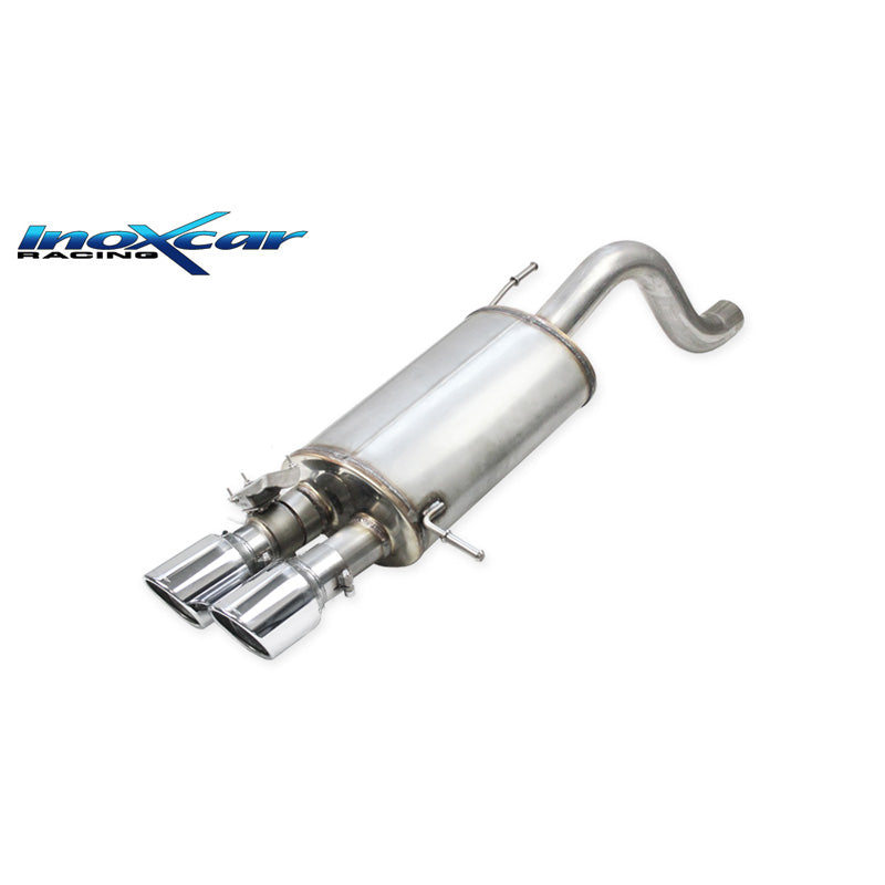 InoXcar, escape deportiva, compatible con Hyundai i20 N 1.6 Turbo (204HP) 2020- 2x90mm X-Race