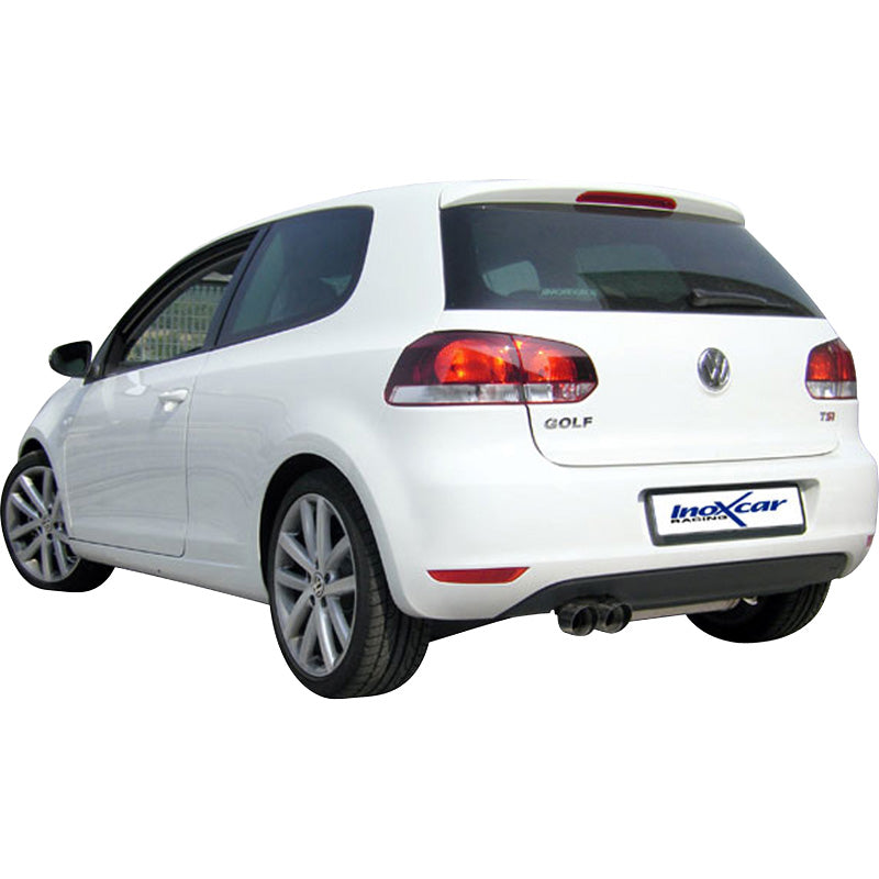 InoXcar, Sports exhaust, fits Volkswagen Golf VI 1.4TSi (160HP) 2008- 2x80mm Racing