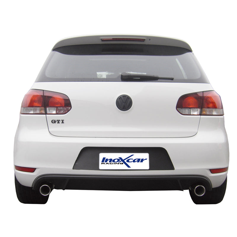 InoXcar, Dual sports exhaust, fits Volkswagen Golf VI GTi 2.0TSi (210HP) 2009- Left/Right 80mm