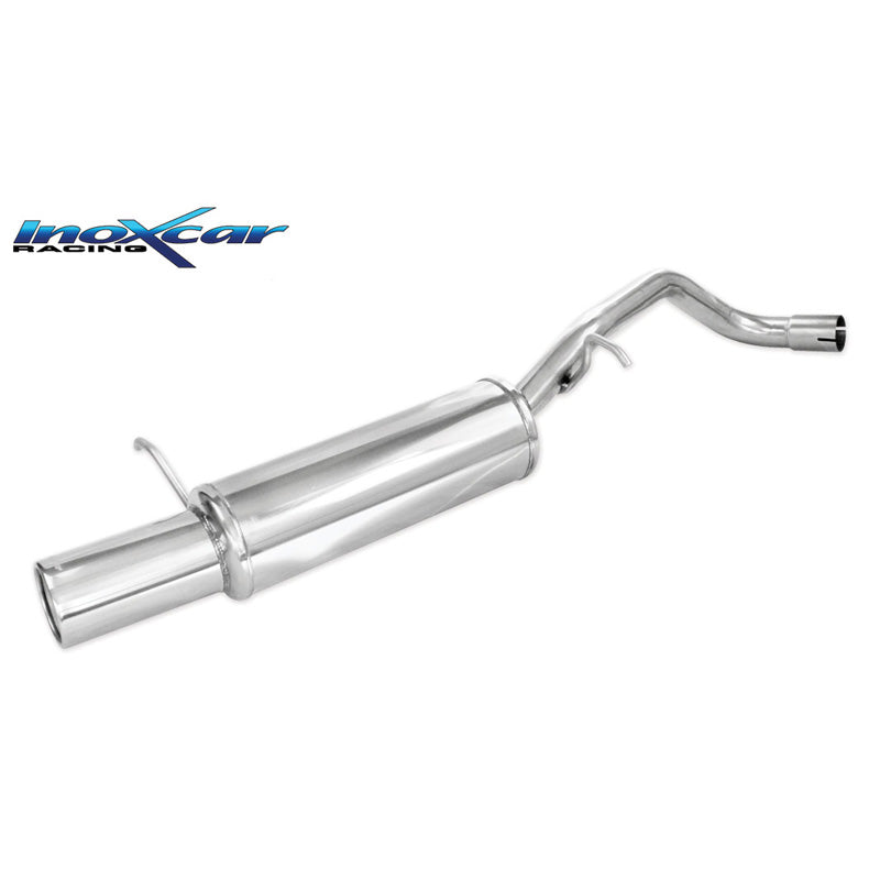 InoXcar, scarico sportivo, compatibile con Volkswagen Polo 9N 1.4 75hp 2001-2008 1x102mm