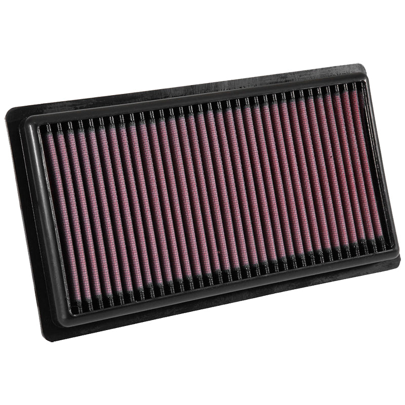 Filtro pannello K&N, adatto a Fiat 500X 1.0 & Jeep Renegade 1.0 TGDi & Toyota C-HR 1.2 2016- & Camry 2.5 Hybrid 2018- / Corolla 1.8&2.0 2019- (33-3080)