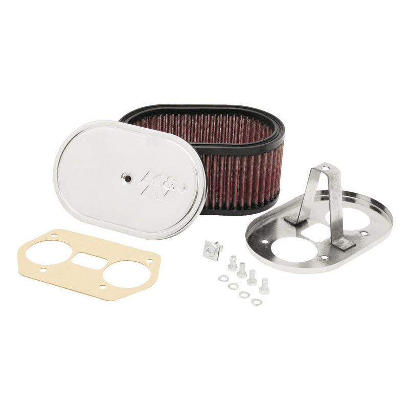 K&N conjunto de competición personalizado pequeño ovalado, compatible con Weber 36/40/44 IDF/IDA, altura del conjunto 85mm (56-1170)