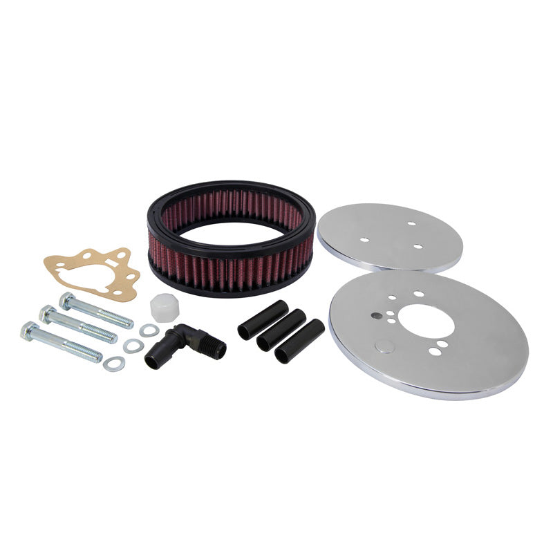 K&N conjunto de competición personalizado redondo, compatible con Stromberg 175 CD, orificio central, diámetro 150 mm, altura del conjunto 47mm (56-1620)