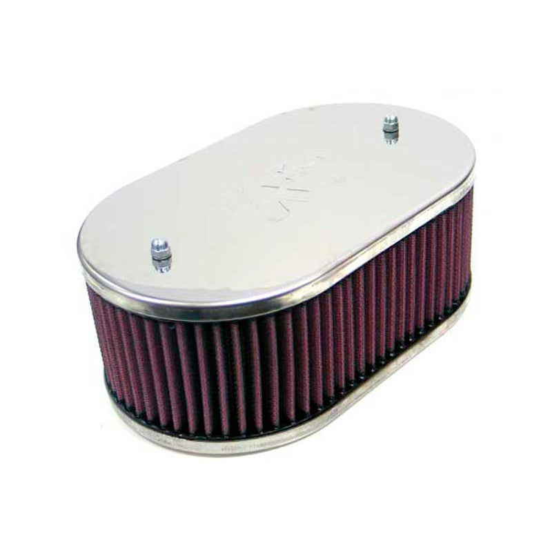 K&N, Panel Filter, Large Oval, fits Weber 32/36 DGV/DGAV/DGMS, 38 DGAS/DGAR, assembly height 65mm (56-9075)