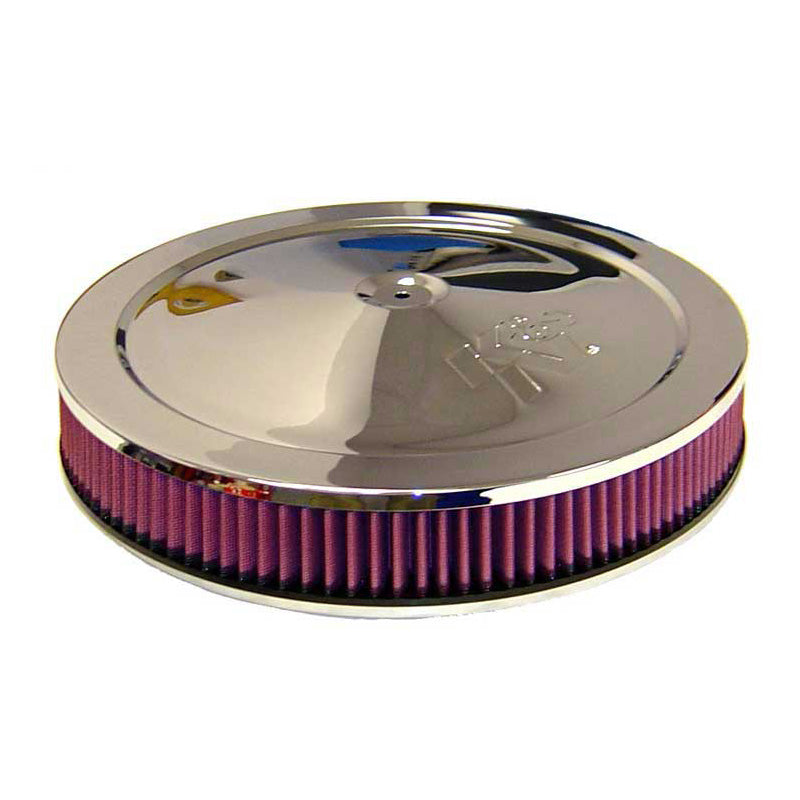 K&N Round Air Filter Assembly - brida de 130mm, diámetro de 356mm, altura de 98mm (60-1263)