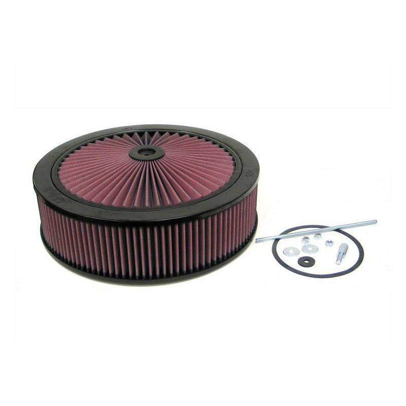 K&N X-Stream Top Assembly - bride de 130 mm, diamètre intérieur de 305 mm, hauteur de 108 mm - pour Holley 4 Barrel sans tour de starter (66-3200)