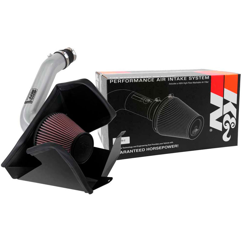 K&N, aspirazione aria, argento, compatibile con Hyundai Veloster N & i30 N 2.0 L4 (2017-2024)