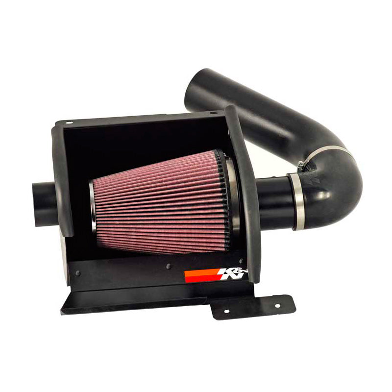K&N High Performance Air Intake Kit, compatibile con Ford E150/E250/E350/E450/E550 5.4l V8/6.8L V10 1997-2019 - Textured Black (77-2570KTK)