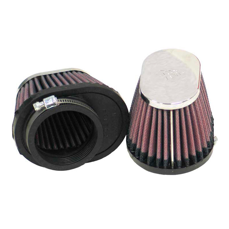 K&N Filtre à air ovale/conique universel bride décalée 54mm, base 102mm x 76mm, sommet 76mm x 51mm, hauteur 70mm (RC-0982) (lot de 2)