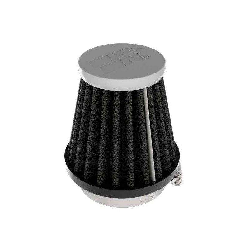 Filtre à air conique universel K&N Dryflow noir 49mm bride, 76mm base, 51mm sommet, 76mm hauteur (RC-3122HBK)