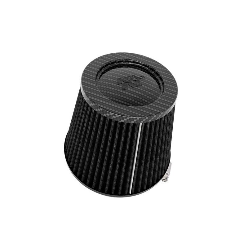 Filtro aria conico universale Dryflow nero K&N - parte superiore in fibra di carbonio - attacco 127mm, base 165mm, parte superiore 114mm, altezza 143mm (RU-3134HBK)
