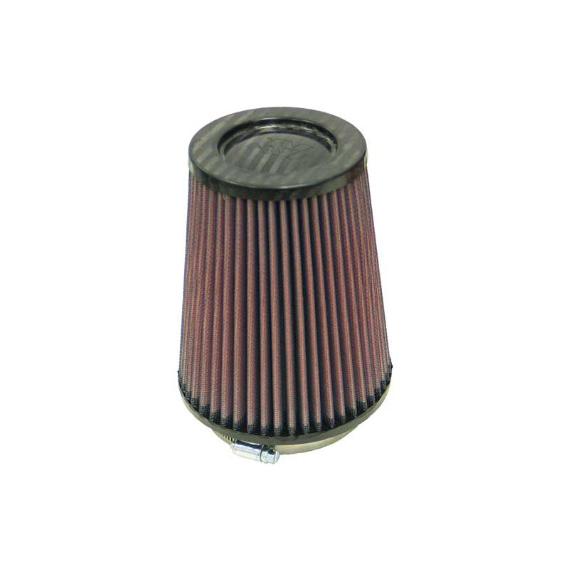Filtro aria universale K&N - sommità in fibra di carbonio - attacco da 102mm, base 137mm, sommità 102mm, altezza 165mm (RP-4980)