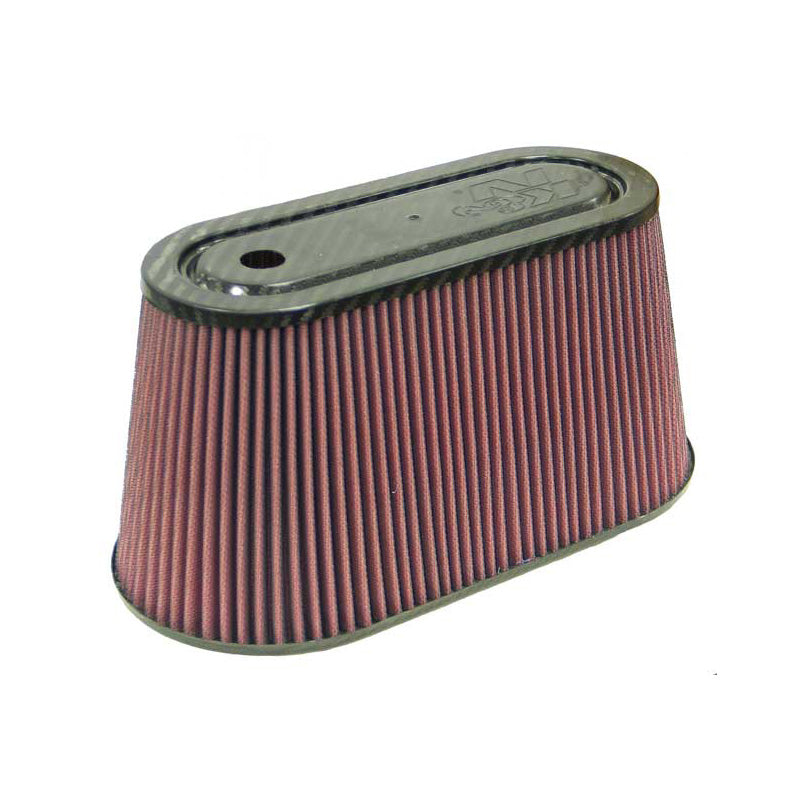 Filtro aria universale K&N - sommità e base in fibra di carbonio - attacco da 98mm, base 305mm x 152mm, sommità 252mm x 100mm, altezza 152mm (RP-5070)
