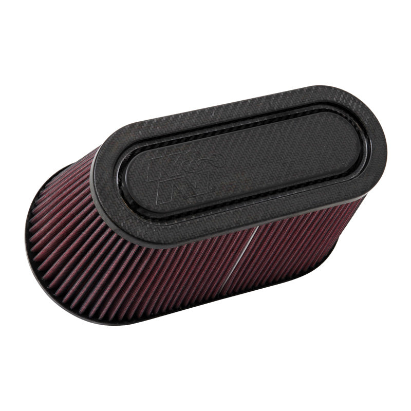 K&N univerzální vzduchový filtr - vršek a základna z Carbon Fiber - 89mm příruba, 305mm x 152mm základna, 252mm x 100mm vršek, výška 152mm (RP-5182)
