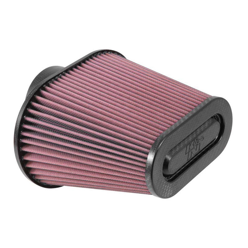 K&N Univerzální vzduchový filtr - horní díl z karbonového vlákna - 94mm příruba, 222mm x 140mm základna, 162mm x 54mm horní díl, 178mm výška (RP-5285)
