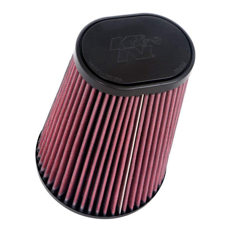 Filtro aria universale K&N ovale/conico 114mm flangia, 149mm base, 83mm x 114mm parte superiore, 203mm altezza (RU-1021)