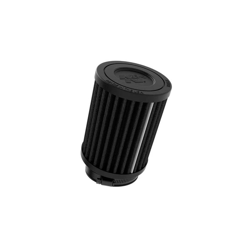 K&N Czarny uniwersalny okrągły filtr powietrza Dryflow, kołnierz 48 mm, kąt 10 stopni, średnica zewnętrzna 76 mm, wysokość 102 mm (RU-3130HBK)