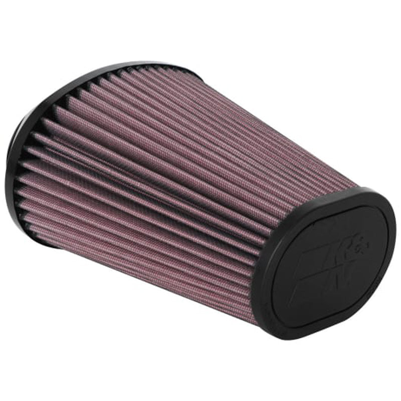 K&N Uniwersalny owalny/stożkowy filtr powietrza z owalnym kołnierzem 72 mm, podstawa 165 mm, góra 114x83 mm, wysokość 191 mm (RU-5063)