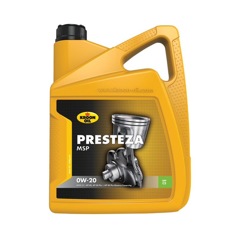 Kroon-Oil, Presteza MSP 0W-20 - 5L - Aceite de motor sintético de ahorro de combustible