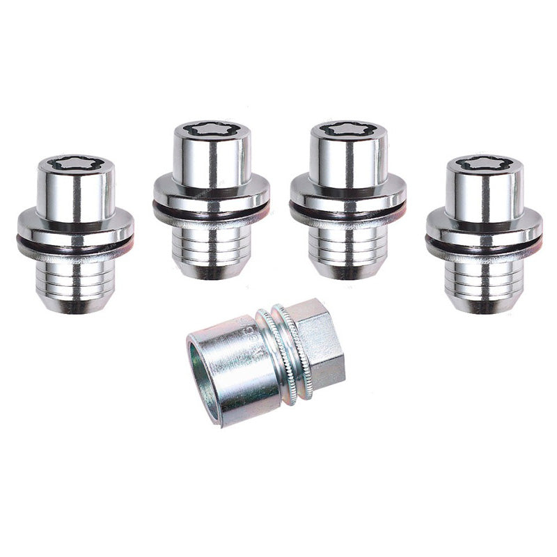 McGard, Perno antirrobo de rueda M14x1,50 - Plano - 19,4 mm de longitud (cabeza de 22 mm) - Juego de 4 + llave