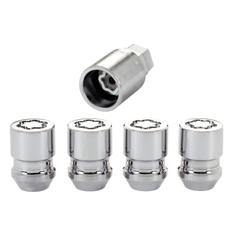 McGard, tuercas antirrobo para ruedas M12x1.25 - cónico - 32,5 mm (llave de 21 mm) - juego de 4 + llave