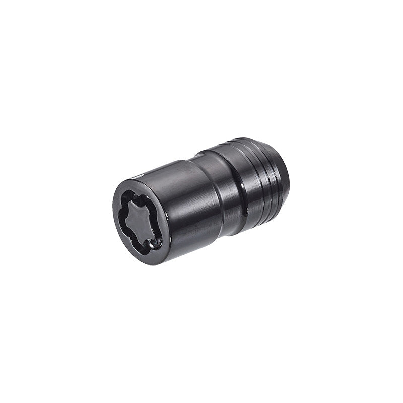 McGard, nakrętki zabezpieczające do kół M14x1.50 - czarne - stożkowe - 41,6mm (klucz 21/22mm) - zestaw 4 szt. + klucz