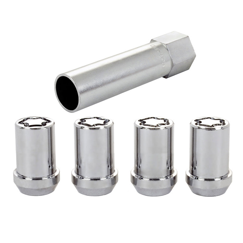 McGard, Tuercas antirrobo de rueda HEX/Tuner M12x1.25 - Cónica - 21mm - Juego de 4 uds. + llave