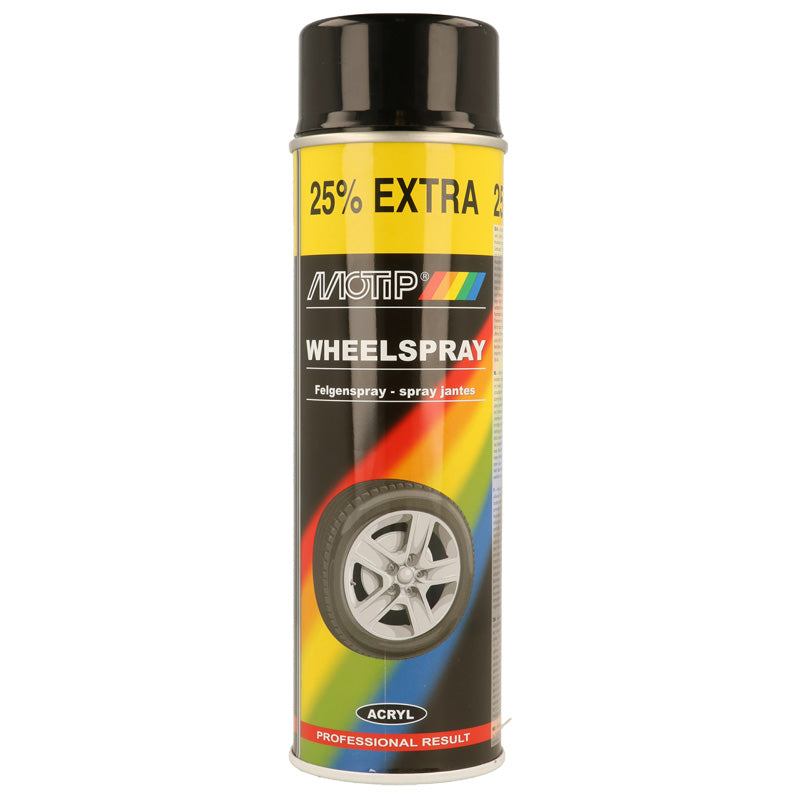 Motip, spray do felg - czarny połysk - 500ml