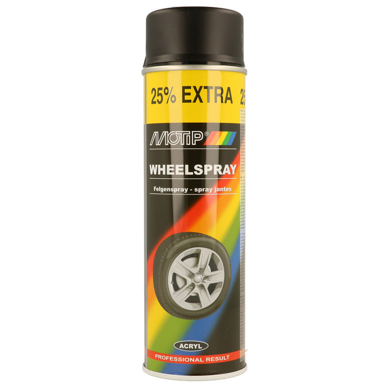 Motip, spray do felg - czarny mat - 500ml