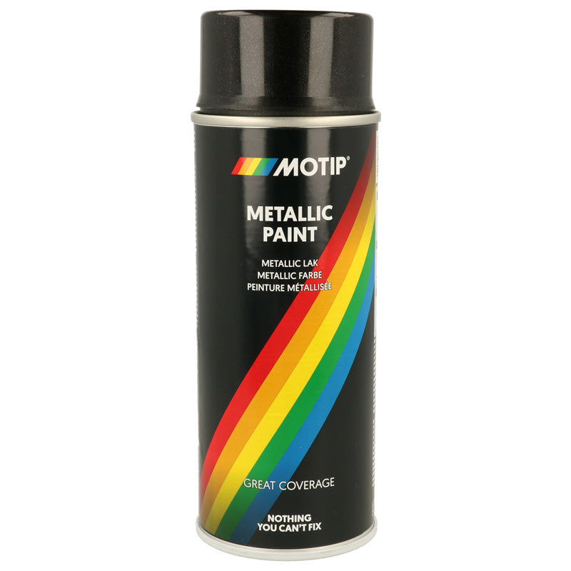 Motip, Lakier metaliczny, czarny, 400ml