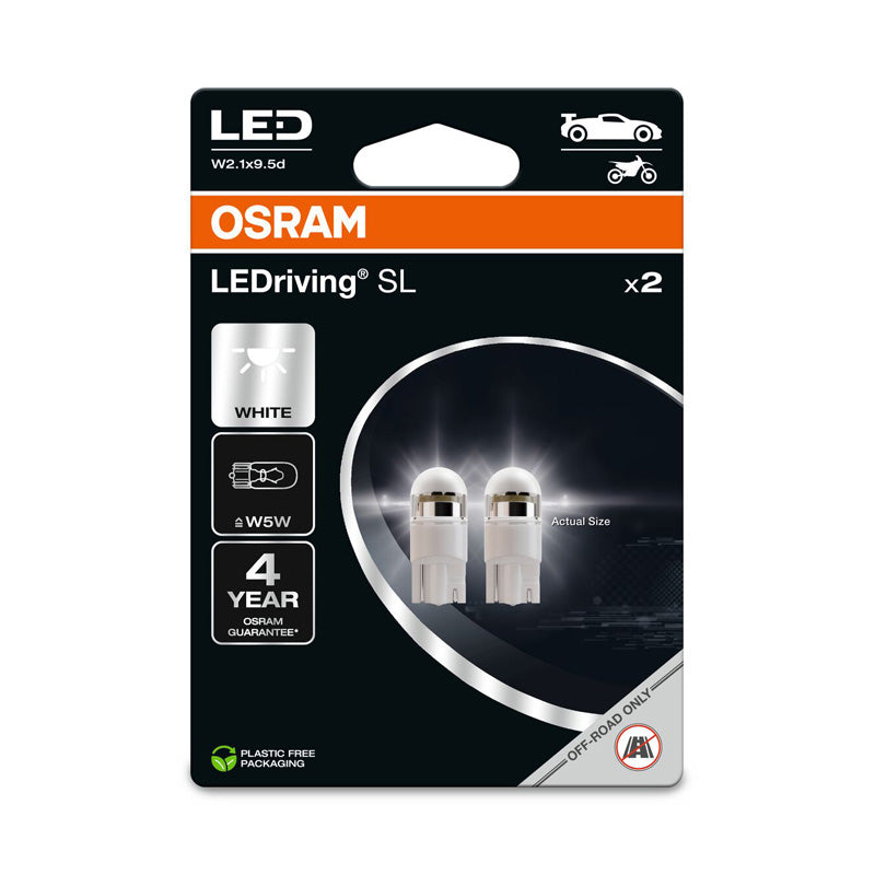 Osram, LEDriving SL W5W - T10 - Zimna biel - 12V - Zestaw 2 szt. (6000K)