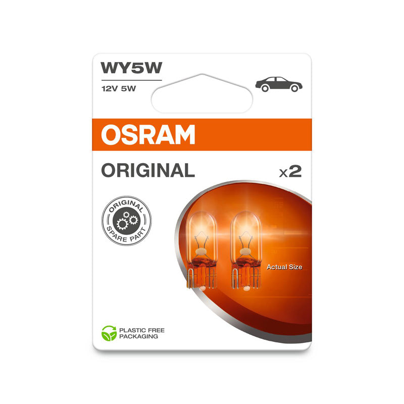 Osram, originální halogenové žárovky - T10 - 12V/5W - sada 2 ks - oranžová