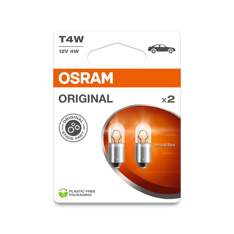 Osram, lampadine alogene originali - BA9S - 12V/4W - Set da 2 pezzi.