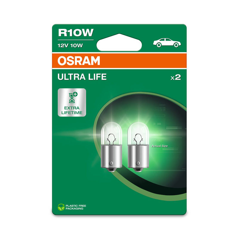 Osram, żarówki halogenowe Ultra Life - BA15S R10W - 12V/10W - zestaw 2 szt.