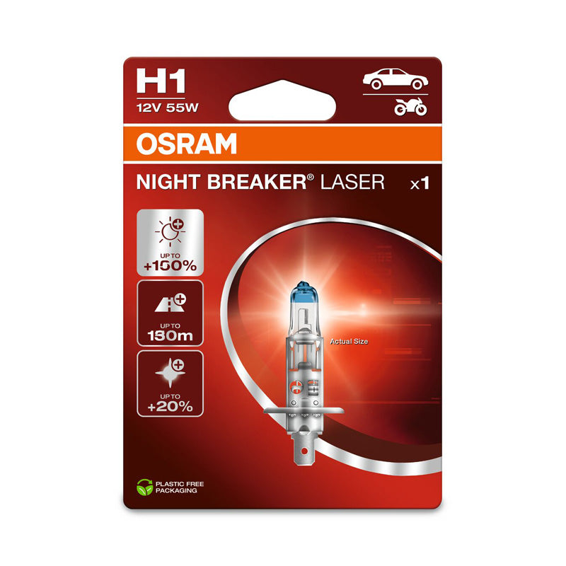 Osram, Night Breaker Laser żarówka halogenowa - H1 - 12V/55W - pojedyncze opakowanie