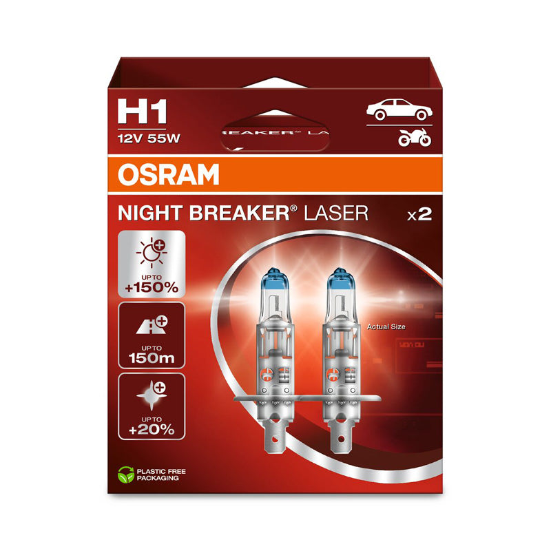 Osram, Night Breaker Laser halogenové žárovky - H1 - 12V/55W - sada 2 ks