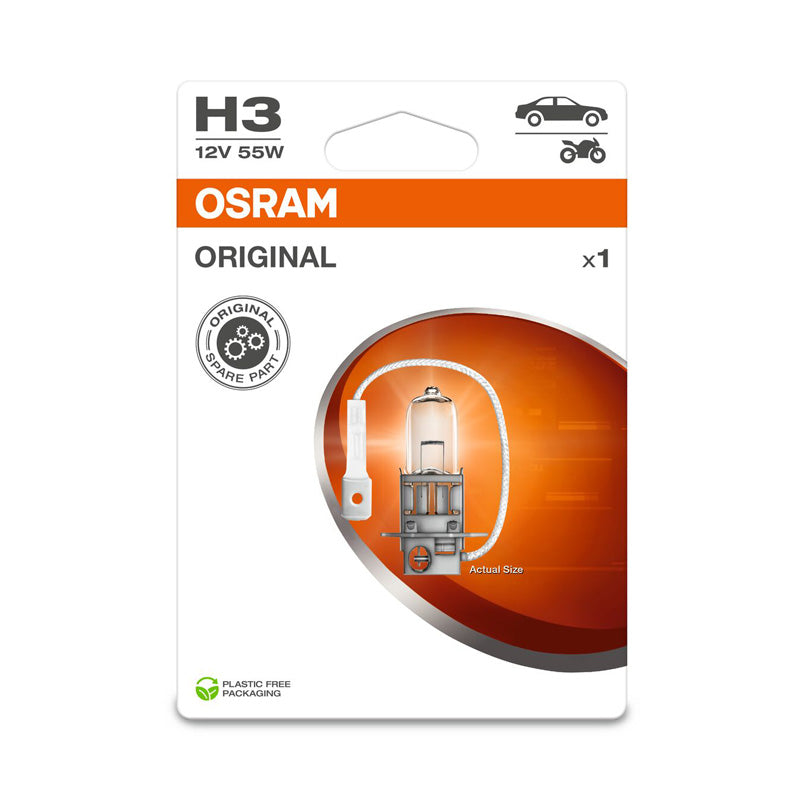 Osram, oryginalna żarówka halogenowa H3 - 12V/55W - sztuka