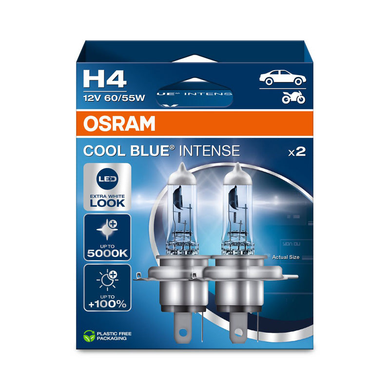 Osram, Cool Blue Intense H4 żarówki halogenowe - 12V/60-55W - zestaw 2 szt.