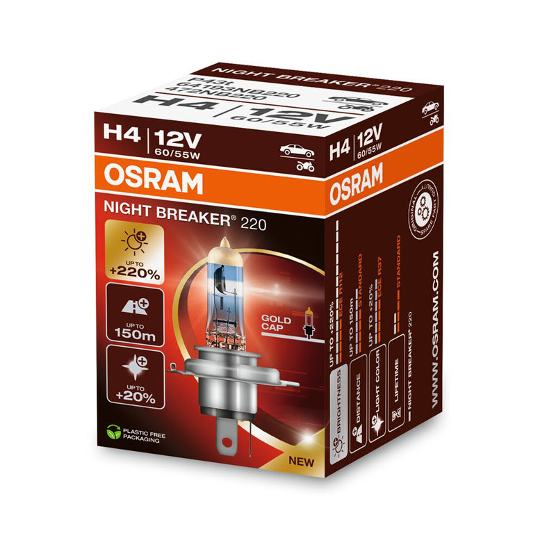 Osram, Night Breaker 220 żarówka halogenowa - H4 - 12V/60-55W - pojedyncza sztuka