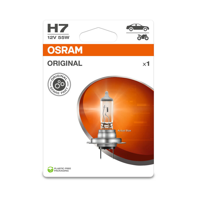 Osram, lampadina alogena originale, H7 - 12V/55W, pezzo singolo