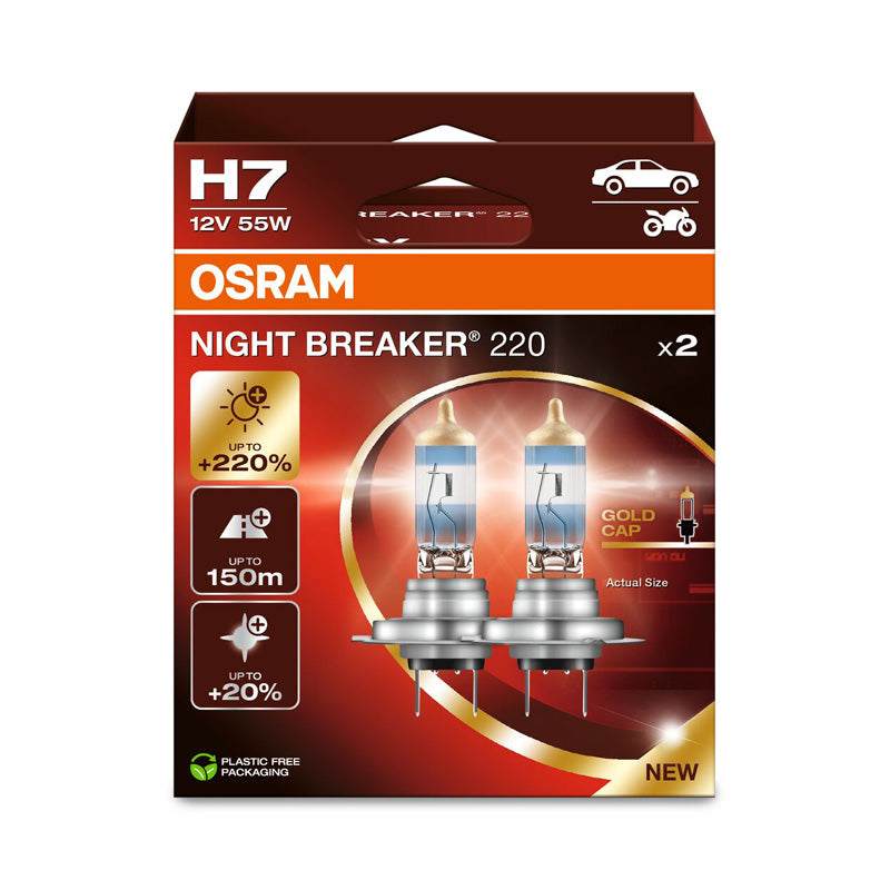 Osram, Night Breaker 220 żarówki halogenowe - H7 - 12V/55W - 2 szt.