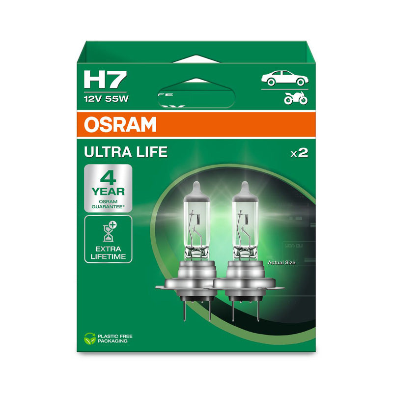 Osram, Ultra Life żarówki halogenowe - H7 - 12V/55W - zestaw 2 szt.
