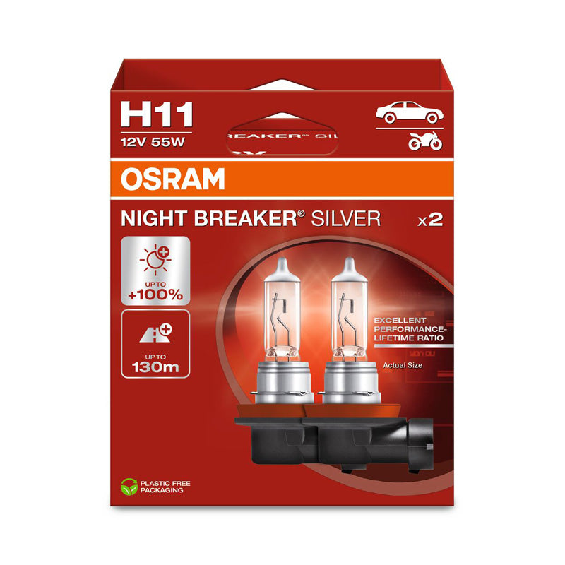 Osram, Night Breaker Silver halogenové žárovky - H11 - 12V/55W - sada 2 ks